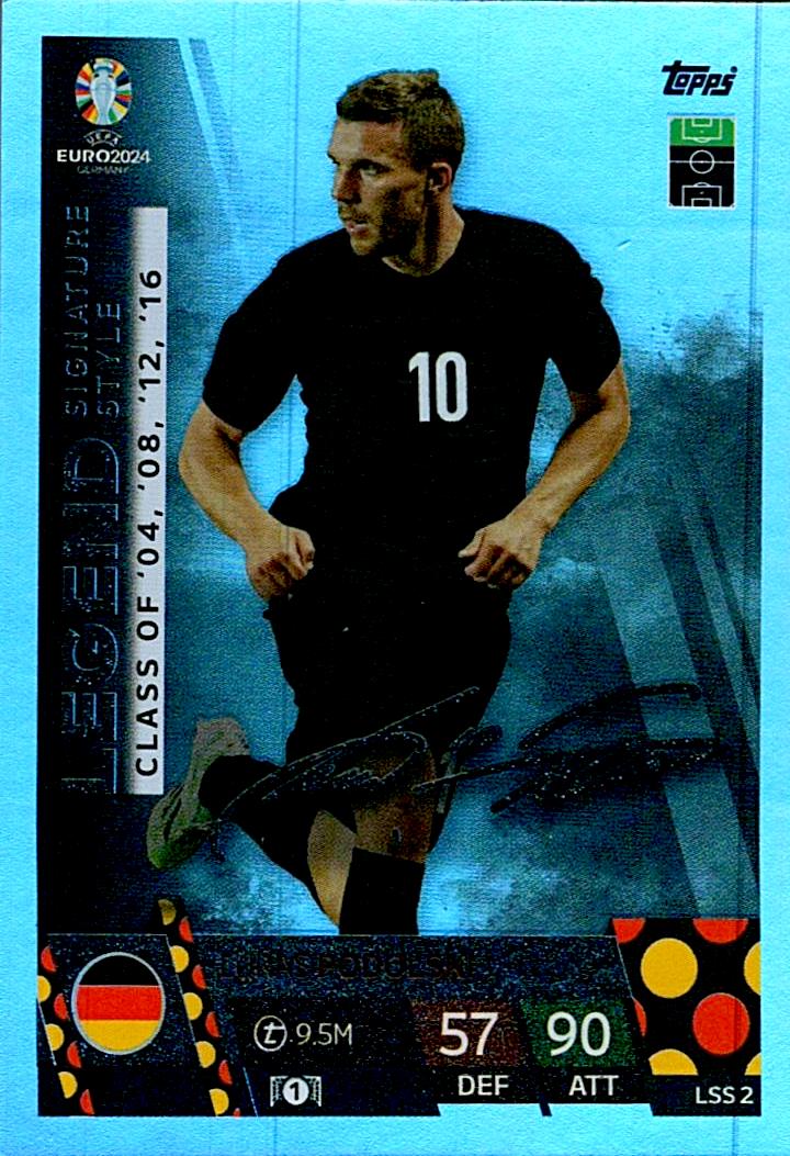 TOPPS MATCH ATTAX UEFA EURO 2024 LUKAS PODOLSKI SIGNATURE STYLE NºLSS2