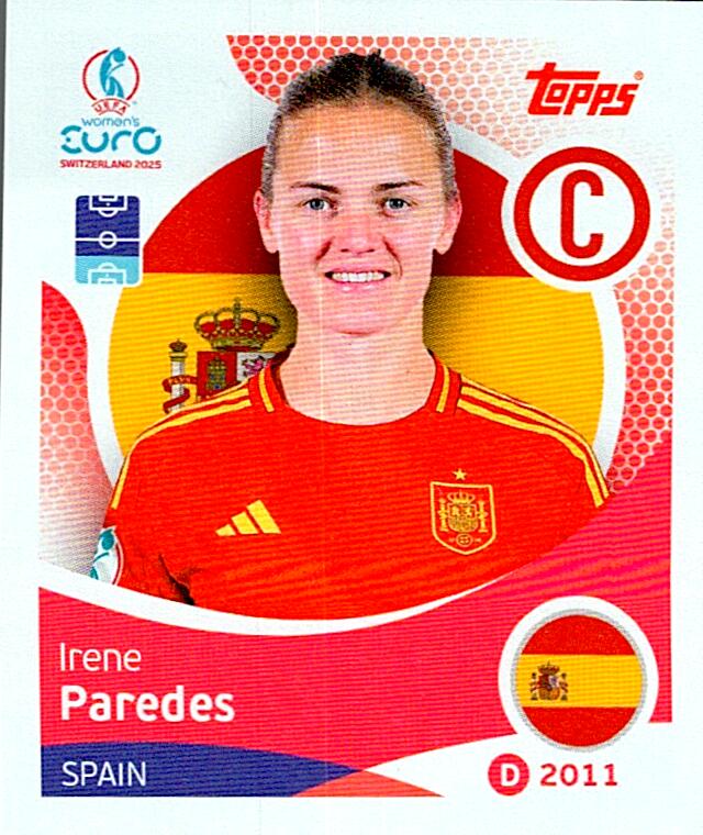 TOPPS WOMEN´S EURO SWITZERLAND 2025 IRENE PAREDES Nº94