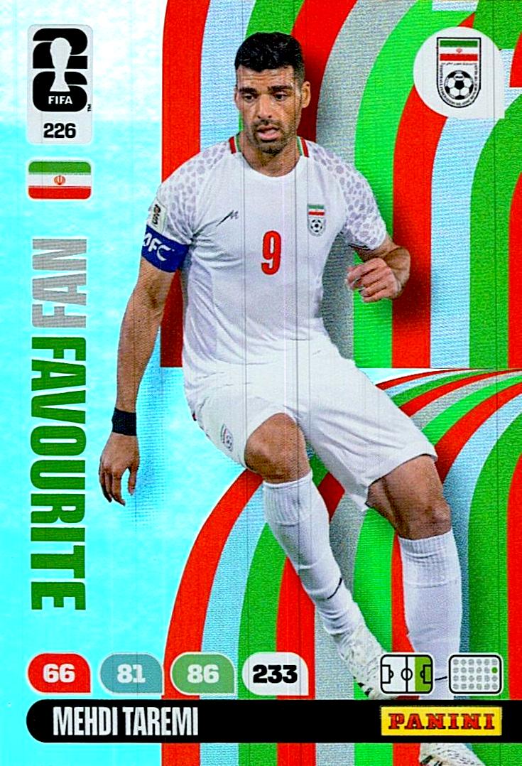 ADRENALYN WORLD CUP 2026 MEHDI TAREMI IRAN FANS FAVOURITE Nº226