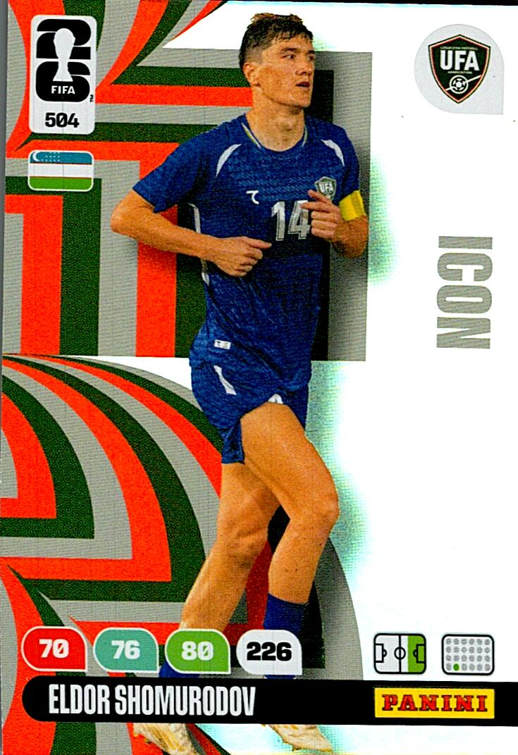 ADRENALYN WORLD CUP 2026 ELDOR SHOMURODOV UZBEKISTAN ICON Nº504