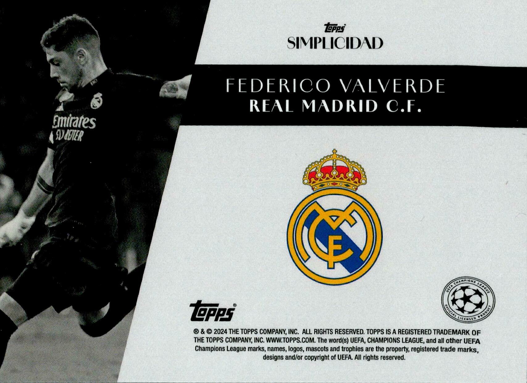TOPPS SIMPLICIDAD 2023/2024 FEDE VALVERDE