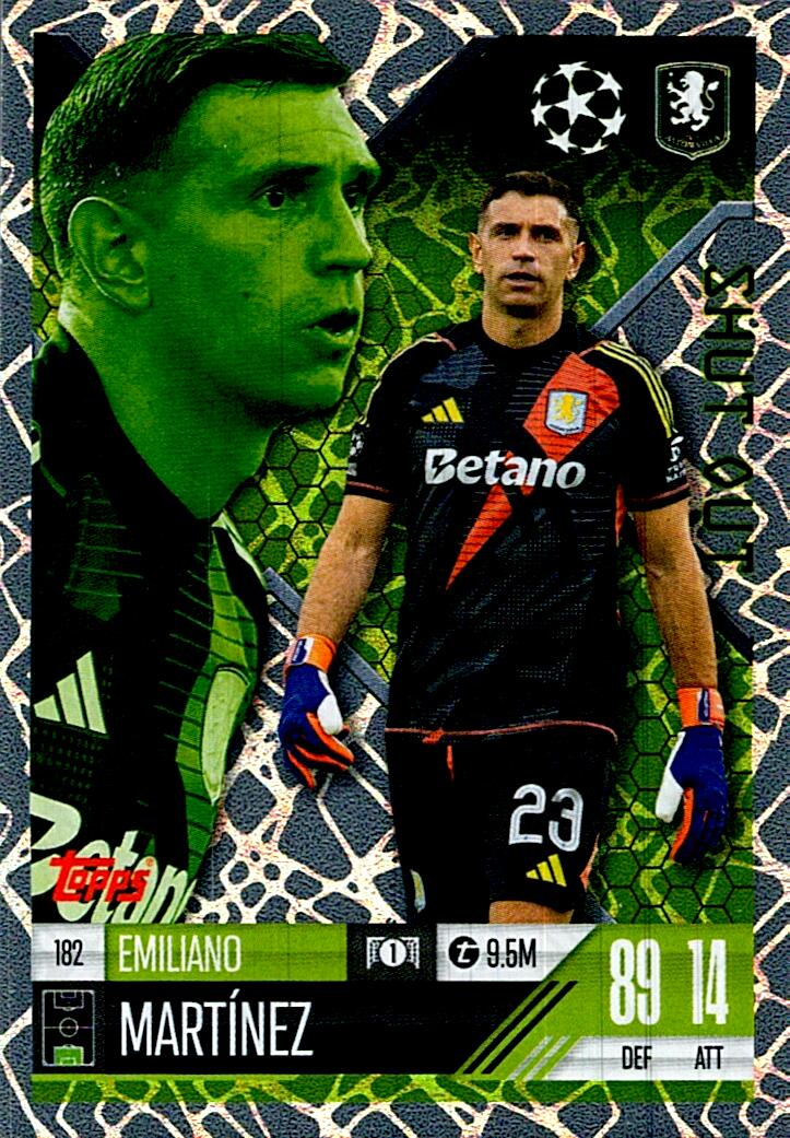 Match Attax Extra 2025 Emiliano Martínez Shut Out nº182