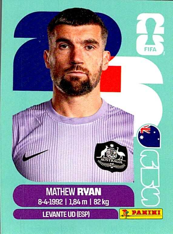 STICKERS FIFA WORLD CUP 2026 MATHEW RYAN NºAUS 2