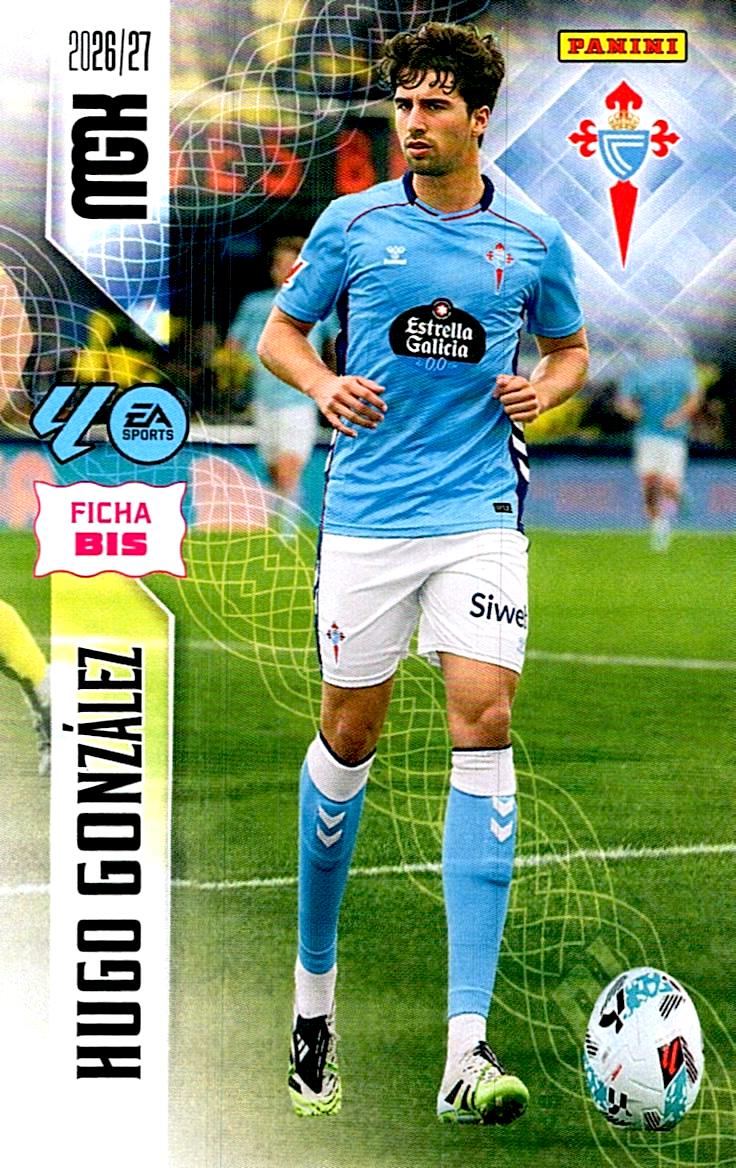 MEGACRACKS 2026/2027 HUGO GONZALEZ FICHA BIS Nº123 BIS SEGUNDA EDICION