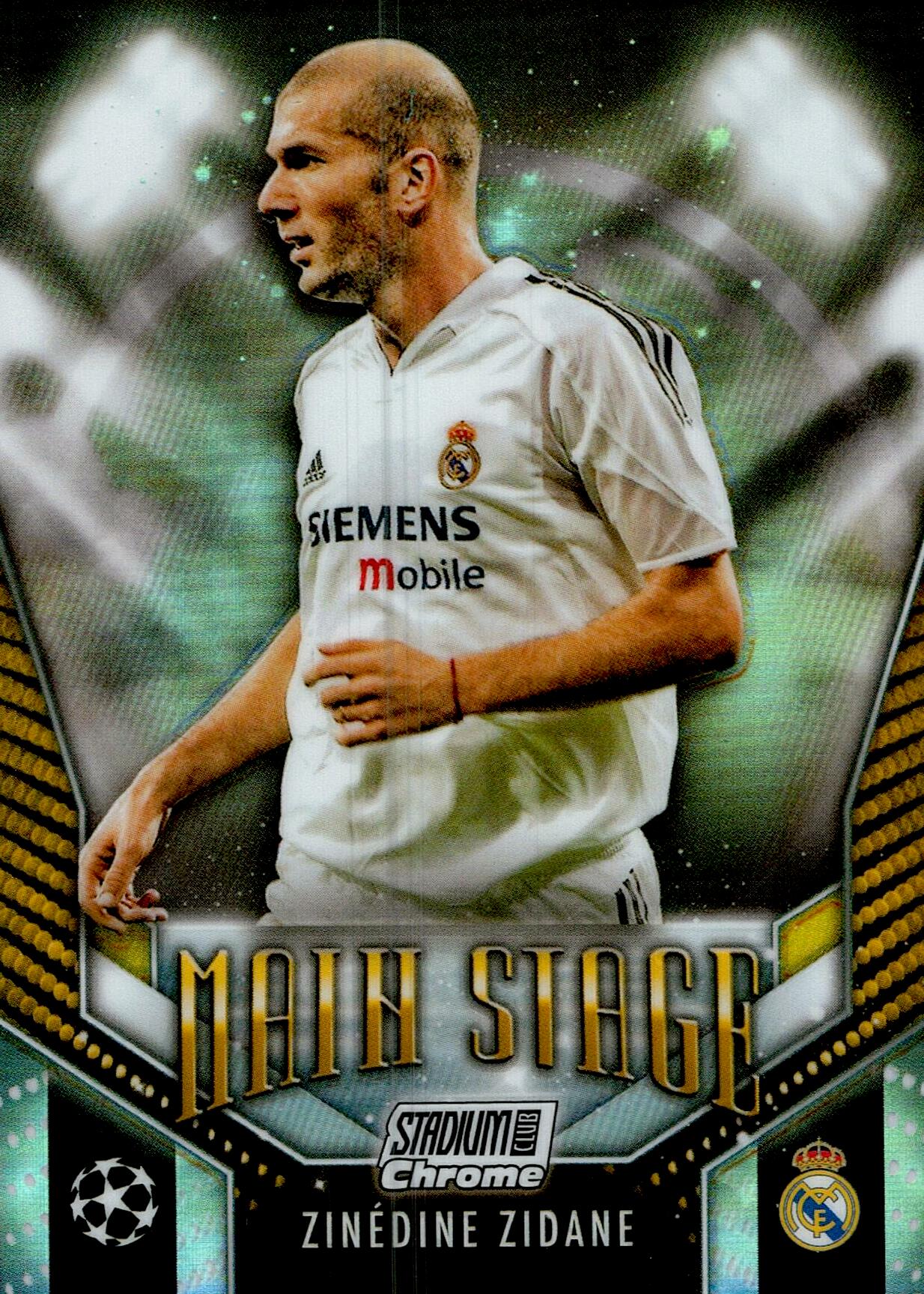 TOPPS STADIUM CHROME UCL 2023/2024 ZINEDINE ZIDANE MAIN STAGE NºMS-ZZ