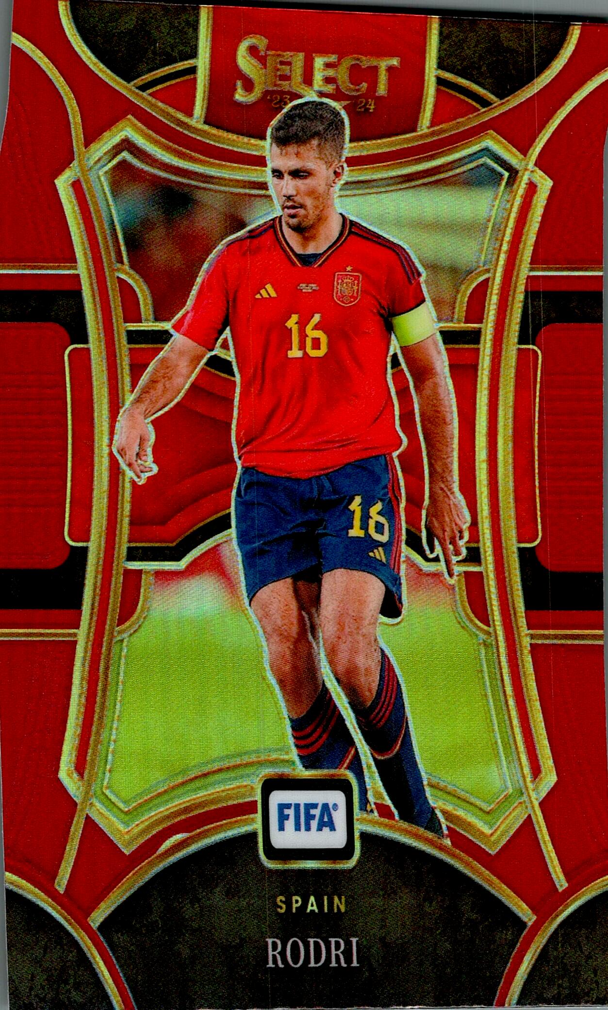 PANINI SELECT FIFA 2023/2024 RODRI RED PARALLEL Nº198