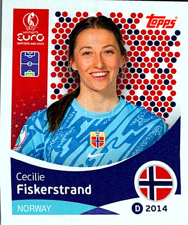 TOPPS WOMEN´S EURO SWITZERLAND 2025 CECILIE FISKERSTRAND Nº47