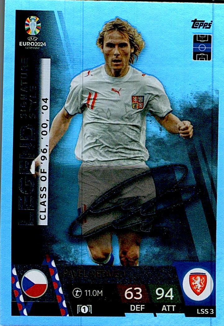 TOPPS MATCH ATTAX UEFA EURO 2024 PAVEL NEDVED SIGNATURE STYLE NºLSS3