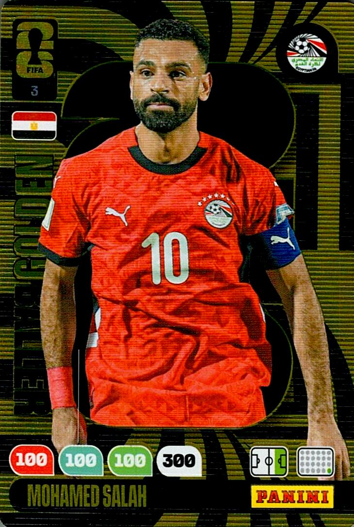 ADRENALYN WORLD CUP 2026 MOHAMMED SALAH GOLDEN BALLER Nº3