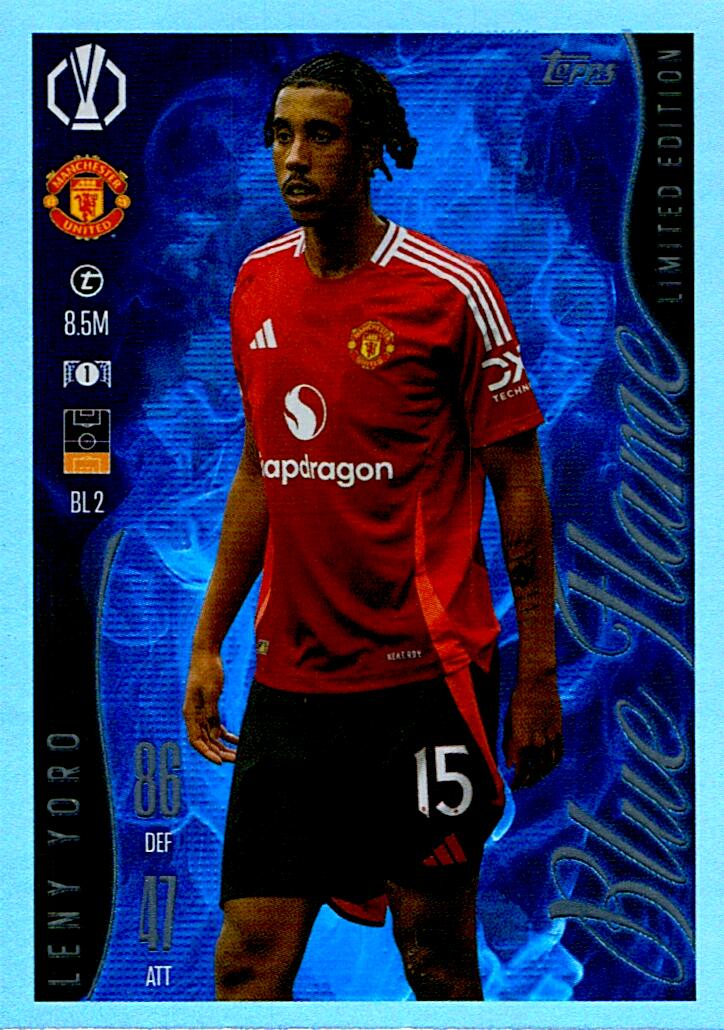 Match Attax Extra 2025 Leny Yoro Blue Flame Limited Edition nºBL2