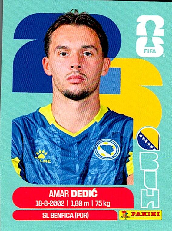 STICKERS FIFA WORLD CUP 2026 AMAR DEDIC NºBIH 3