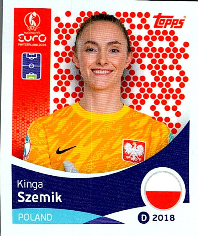 TOPPS WOMEN´S EURO SWITZERLAND 2025 KINGA SZEMIK Nº191