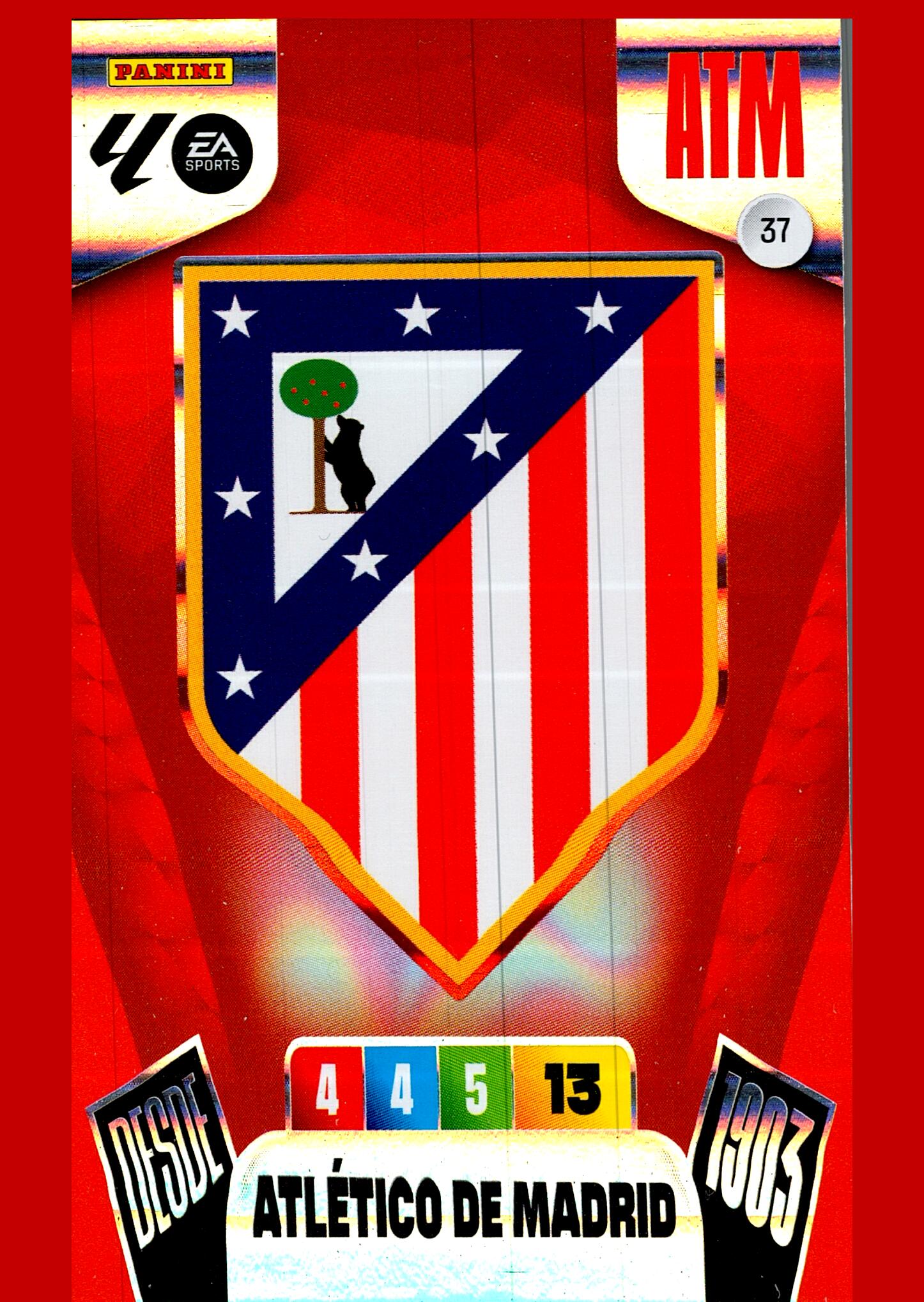 ADRENALYN LA LIGA 2025/2026 ESCUDO ATLETICO DE MADRID Nº37
