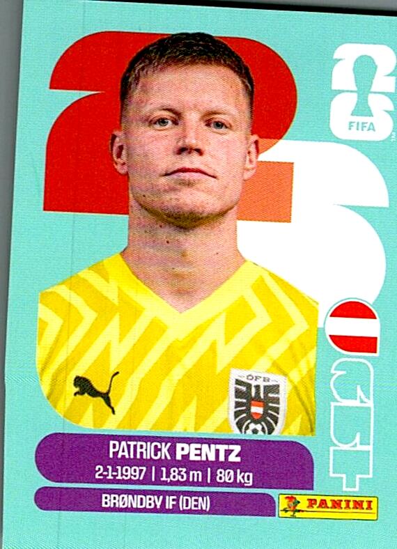 STICKERS FIFA WORLD CUP 2026 PATRICK PENTZ NºAUT 3