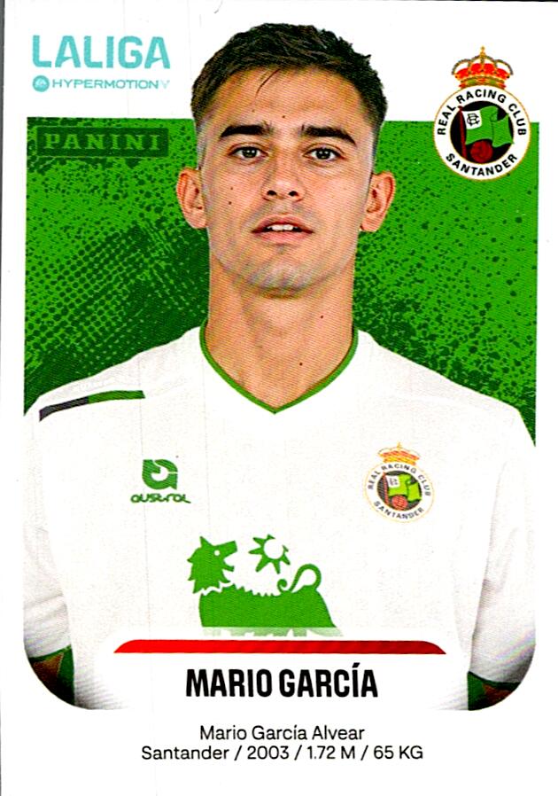 LALIGA HYPERMOTION 2025-26 MARIO GARCIA RACING DE SANTANDER Nº334B