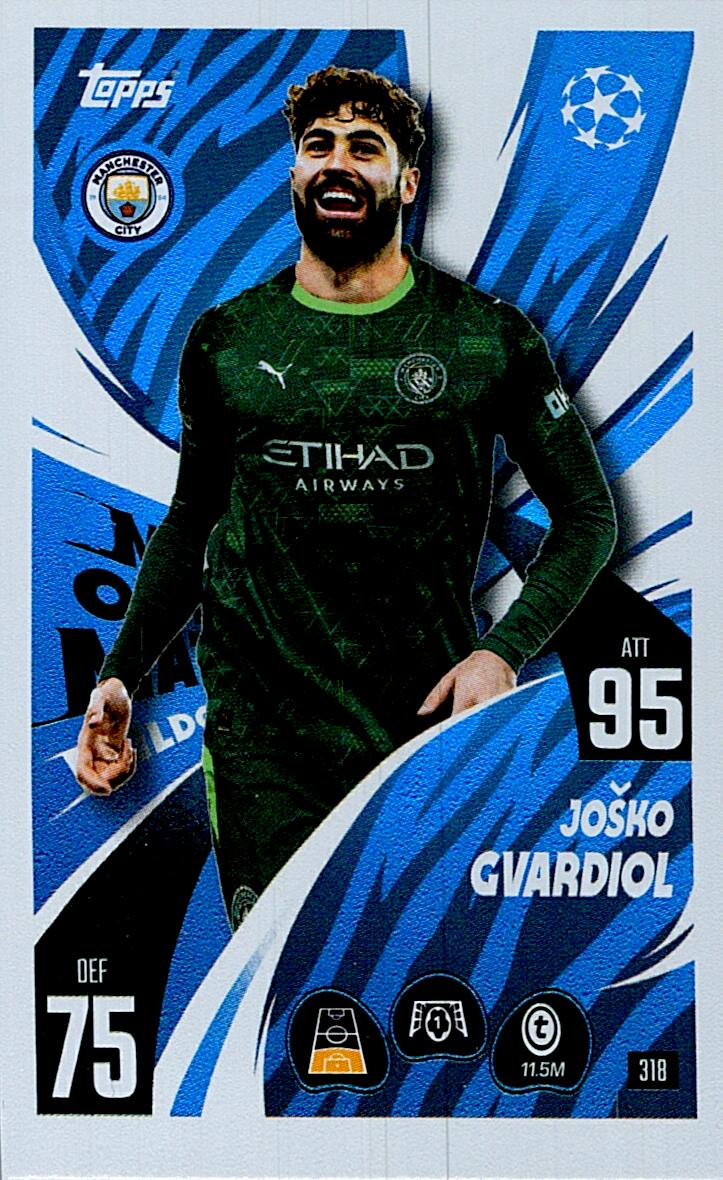 MATCH ATTAX CHAMPIONS LEAGUE 2025/2026 GVARDIOL MAN OF THE MATCH Nº318