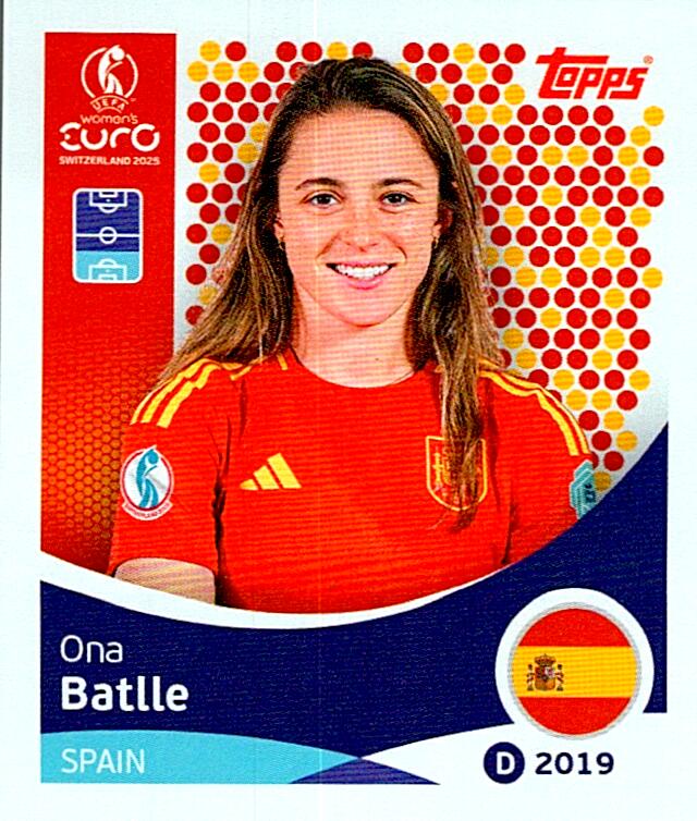 TOPPS WOMEN´S EURO SWITZERLAND 2025 ONA BATLLE Nº96