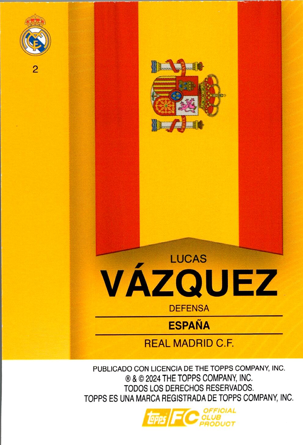 FAN SET REAL MADRID 2024/25 LUCAS VAZQUEZ Nº2