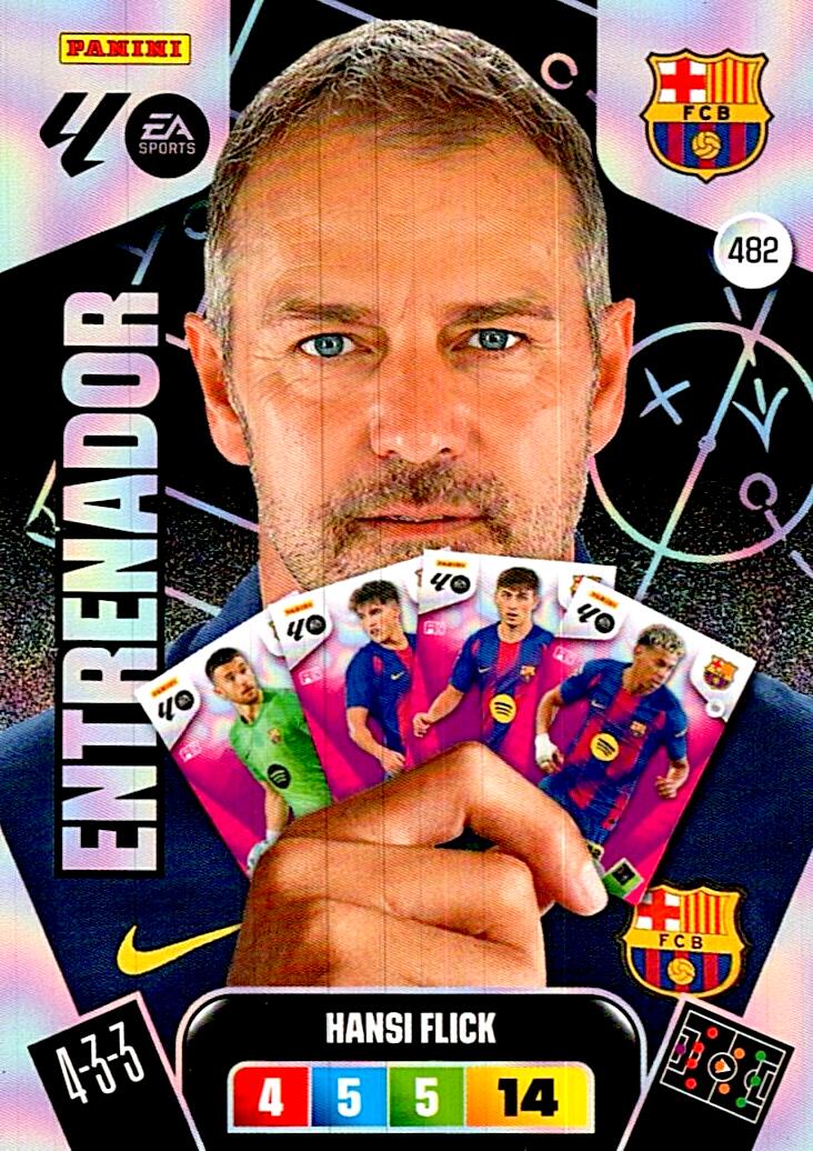 ADRENALYN LA LIGA 2025/2026 HANSI FLICK ENTRENADOR Nº482