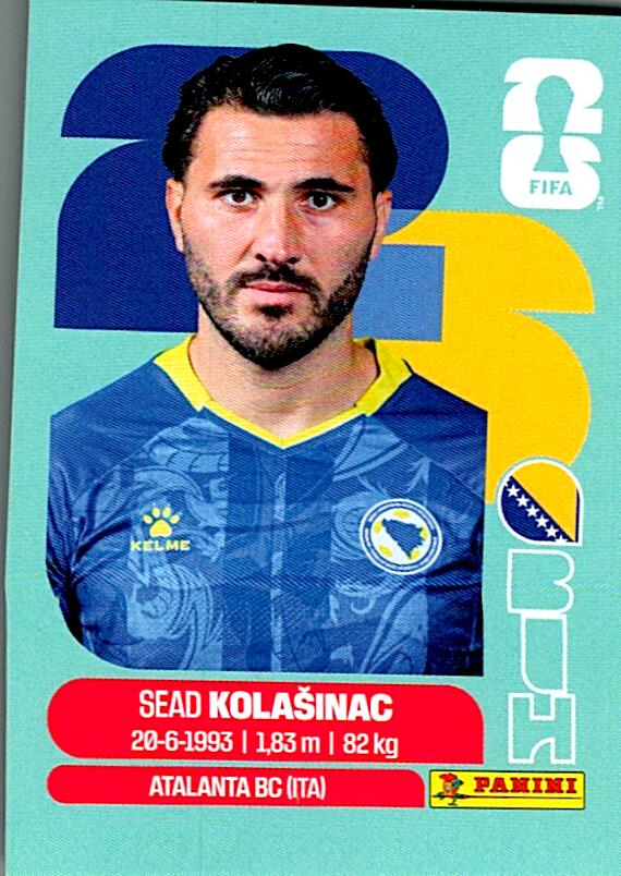 STICKERS FIFA WORLD CUP 2026 SEAD KOLASINAC NºBIH 4