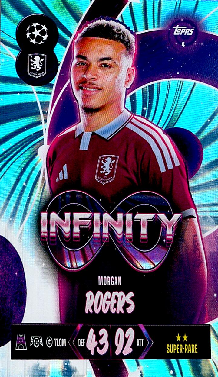 MATCH ATTAX CHAMPIONS LEAGUE 2026/2027 MORGAN ROGERS INFINITY Nº4