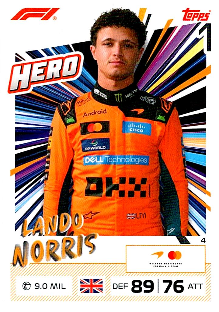 TURBO ATTAX FORMULA 1 2026 LANDO NORRIS Nº4
