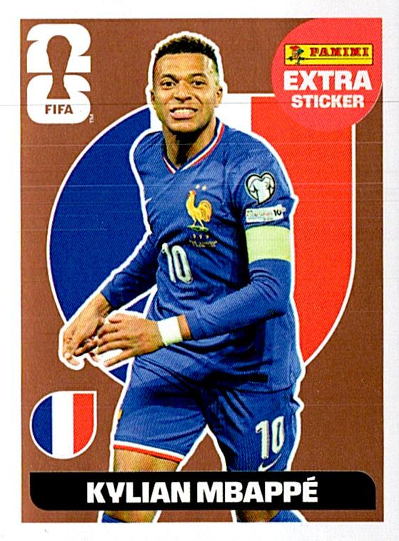 STICKERS FIFA WORLD CUP 2026 KYLIAN MBAPPE EXTRA STICKER BRONCE