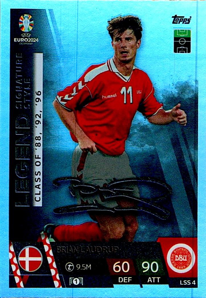 TOPPS MATCH ATTAX UEFA EURO 2024 BRIAN LAUDRUP SIGNATURE STYLE NºLSS4