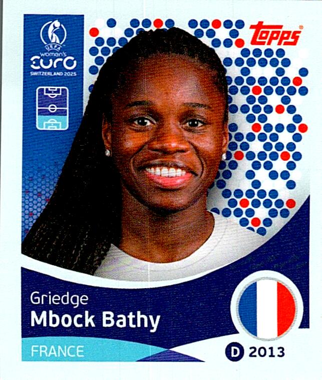 TOPPS WOMEN´S EURO SWITZERLAND 2025 GRIEDGE MBOCK BATHY Nº240