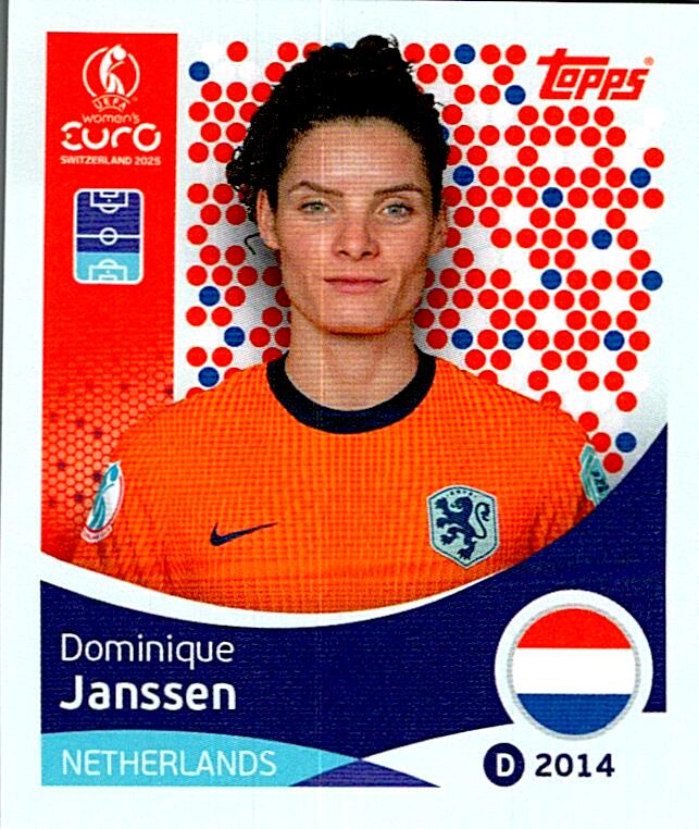 TOPPS WOMEN´S EURO SWITZERLAND 2025 DOMINIQUE JANSSEN Nº289