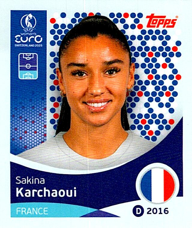 TOPPS WOMEN´S EURO SWITZERLAND 2025 SAKINA KARCHAOUI Nº241