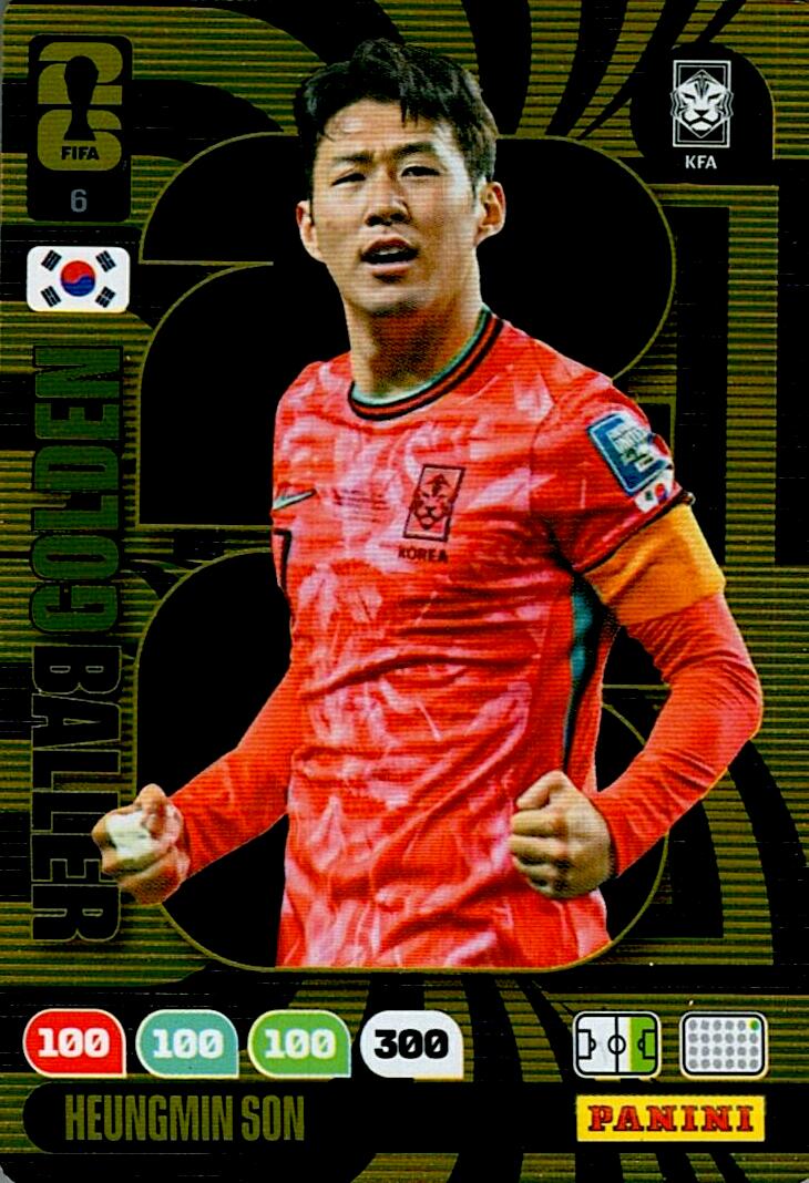 ADRENALYN WORLD CUP 2026 HEUNGMIN SON GOLDEN BALLER Nº6