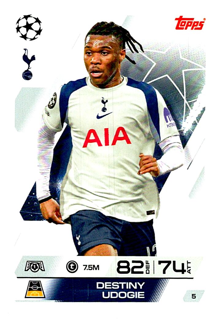 MATCH ATTAX CHAMPIONS LEAGUE 2025/2026 DESTINY UDOGIE Nº5