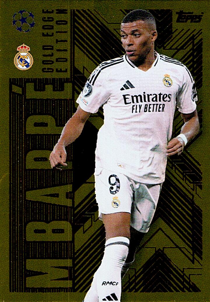 Match Attax Extra 2025 Mbappé Gold Edge nºGOL10