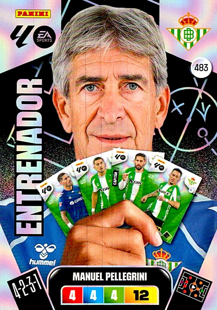 ADRENALYN LA LIGA 2025/2026 MANUEL PELLEGRINI ENTRENADOR Nº483