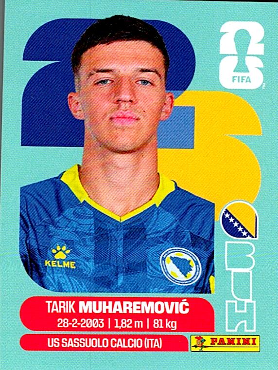 STICKERS FIFA WORLD CUP 2026 TARIK MUHAREMOVIC NºBIH 5