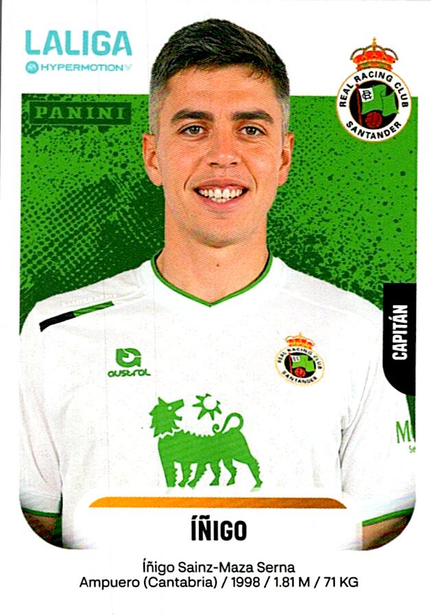 LALIGA HYPERMOTION 2025-26 IÑIGO RACING DE SANTANDER Nº337A