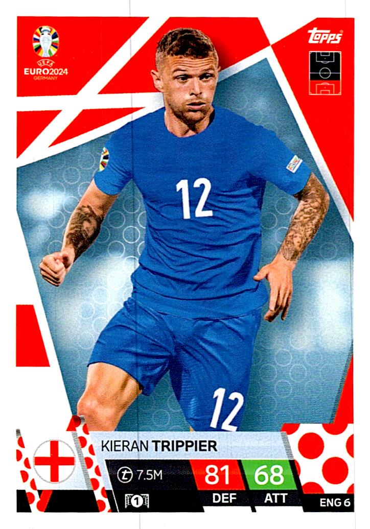 TOPPS MATCH ATTAX UEFA EURO 2024 KIERAN TRIPPIER INGLATERRA NºENG6