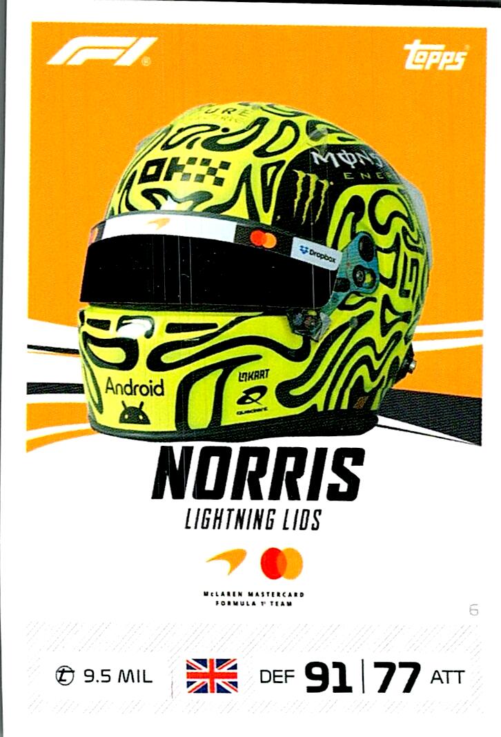 TURBO ATTAX FORMULA 1 2026 LANDO NORRIS Nº6