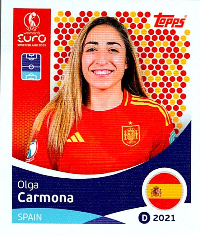 TOPPS WOMEN´S EURO SWITZERLAND 2025 OLGA CARMONA Nº98