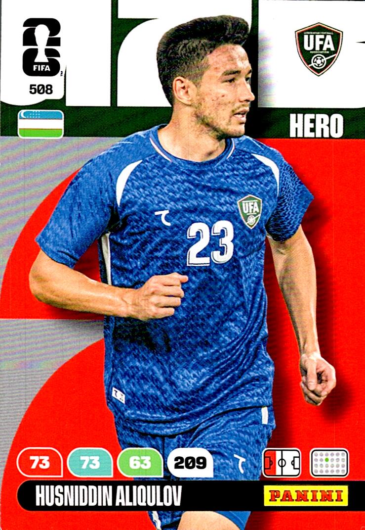ADRENALYN WORLD CUP 2026 HUSNIDDIN ALIQULOV UZBEKISTAN Nº508
