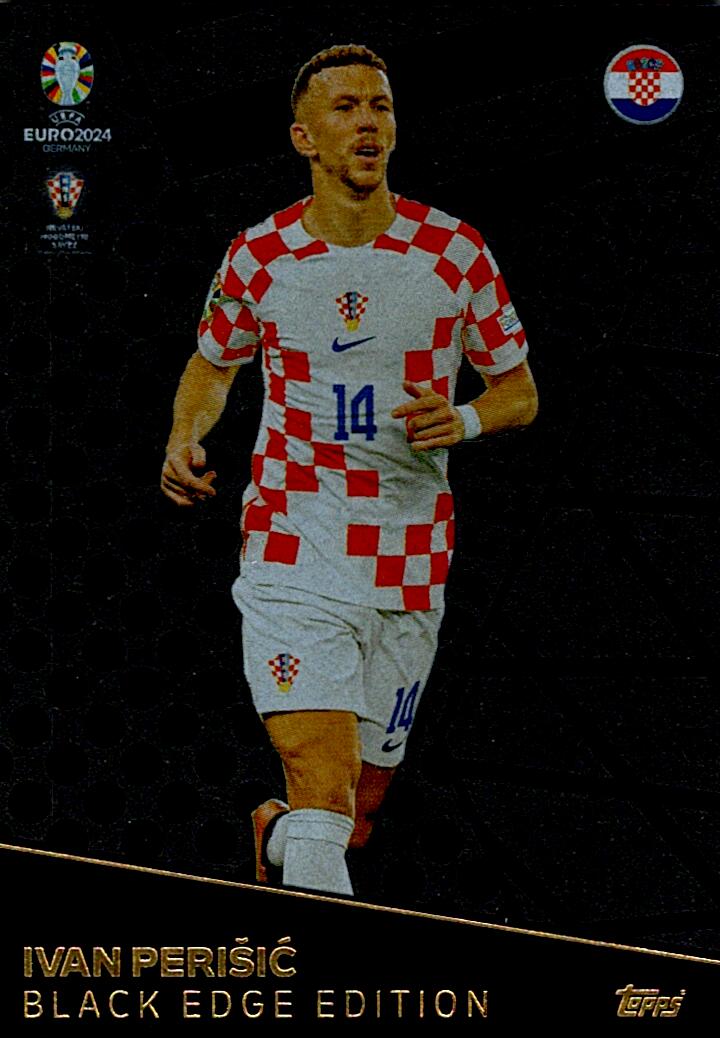 TOPPS MATCH ATTAX UEFA EURO 2024 IVAN PERISIC BLACK EDGE EDITION NºBE6
