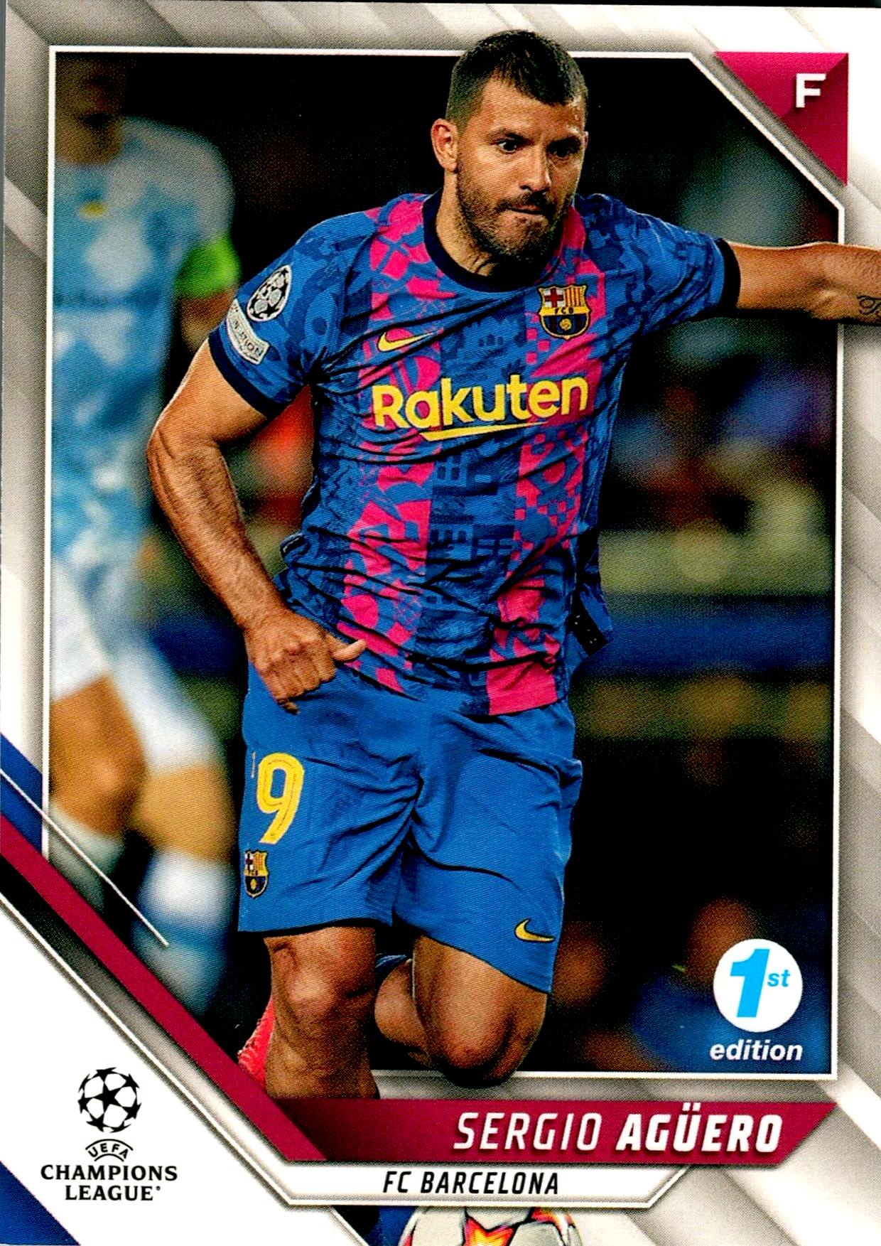 TOPPS UEFA CHAMPIONS LEAGUE 2021/2022 SERGIO AGÜERO Nº187 1ST