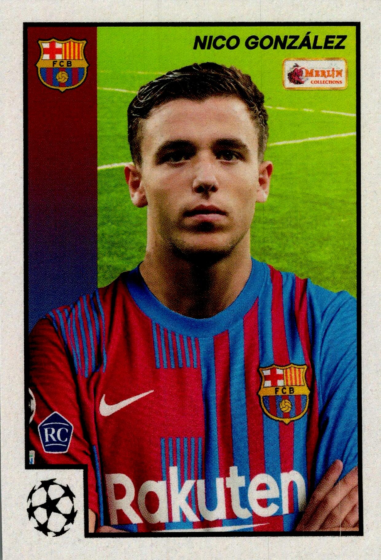TOPPS MERLIN UCL 2021/2022 NICO GONZALEZ Nº32 ROOKIE