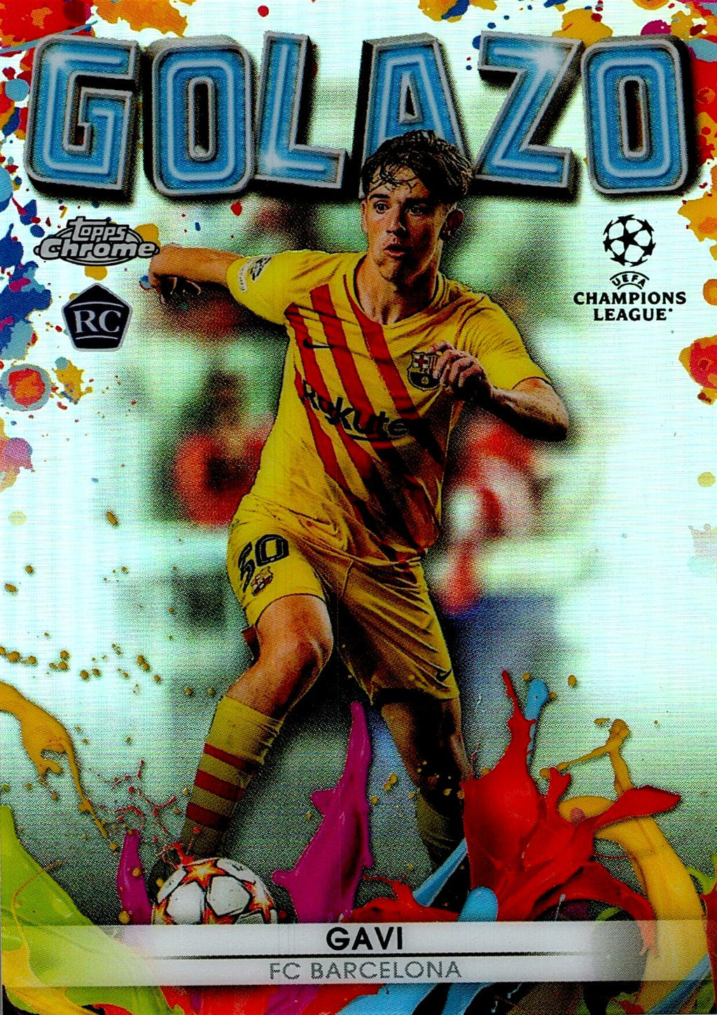 TOPPS CHROME UEFA CHAMPIONS LEAGUE 2021/2022 - GAVI GOLAZO ROOKIE CARD