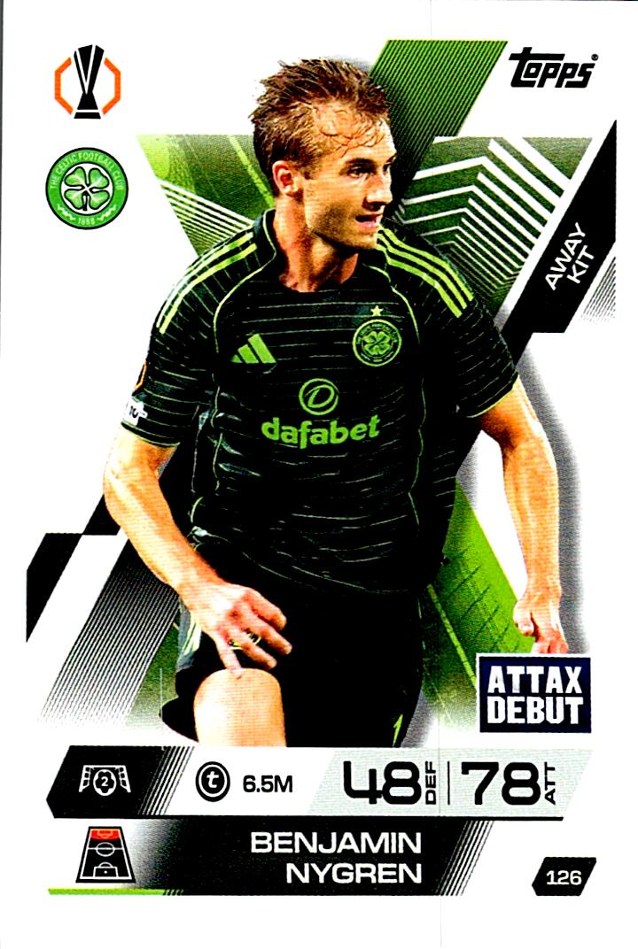 TOPPS MATCH ATTAX EXTRA 2025/26 BENJAMIN NYGREN Nº126