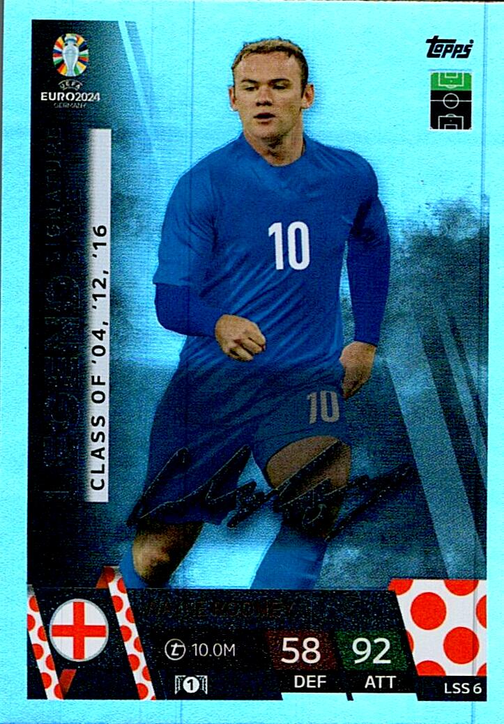 TOPPS MATCH ATTAX UEFA EURO 2024 WAYNE ROONEY SIGNATURE STYLE NºLSS6