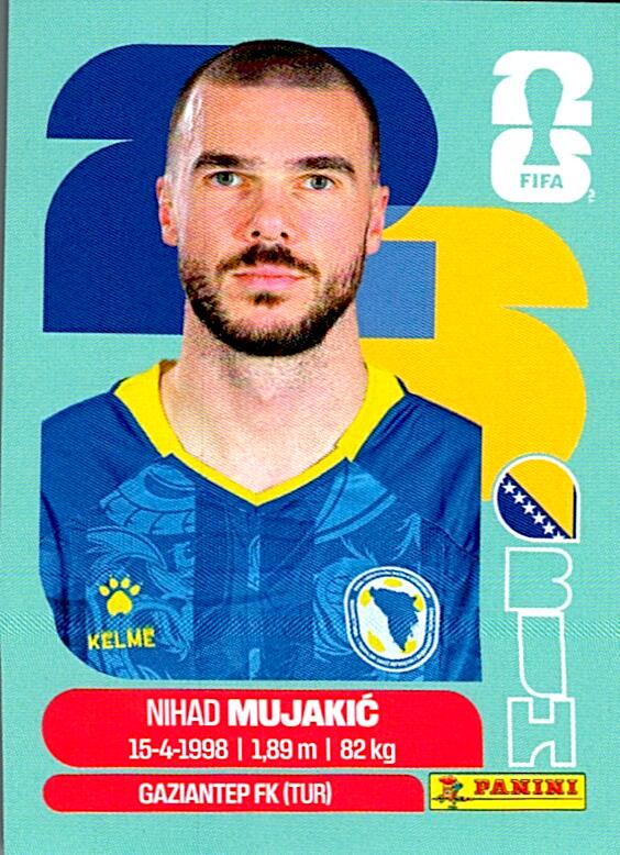 STICKERS FIFA WORLD CUP 2026 NIHAD MUJAKIC NºBIH 6