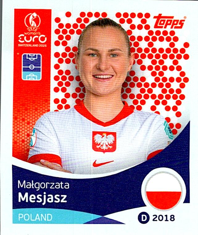 TOPPS WOMEN´S EURO SWITZERLAND 2025 MALGORZATA MESJASZ Nº195