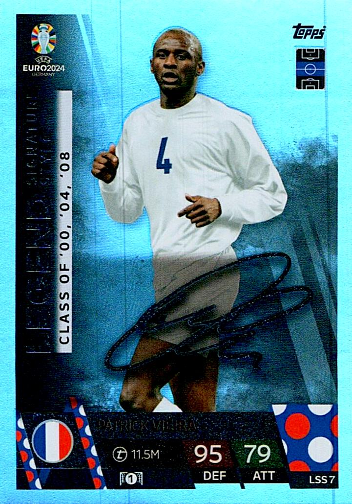 TOPPS MATCH ATTAX UEFA EURO 2024 PATRICK VIEIRA SIGNATURE STYLE NºLSS7